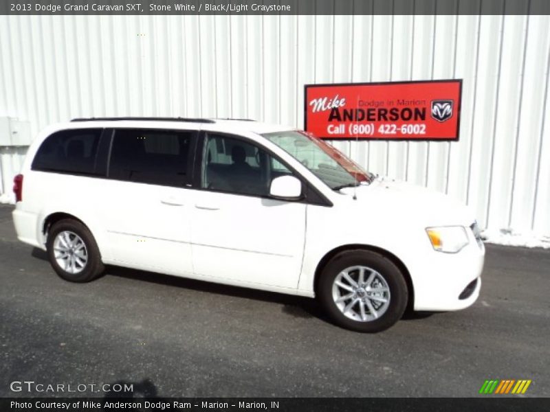 Stone White / Black/Light Graystone 2013 Dodge Grand Caravan SXT