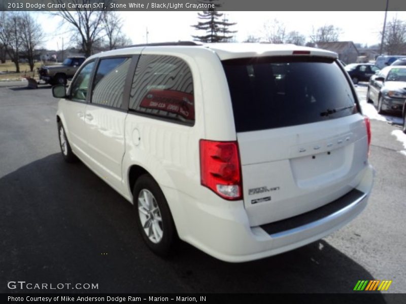 Stone White / Black/Light Graystone 2013 Dodge Grand Caravan SXT