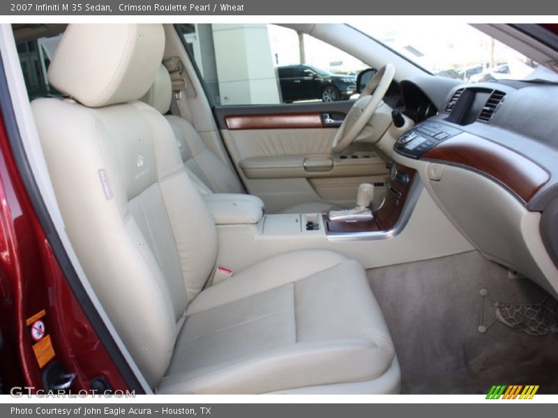 Crimson Roulette Pearl / Wheat 2007 Infiniti M 35 Sedan