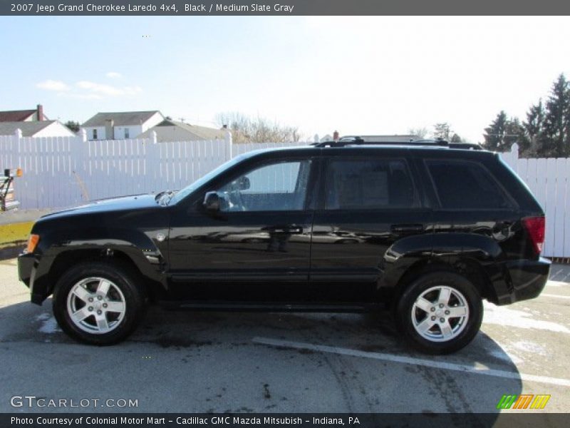 Black / Medium Slate Gray 2007 Jeep Grand Cherokee Laredo 4x4