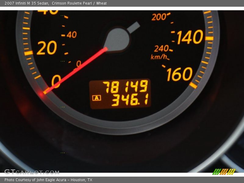 Crimson Roulette Pearl / Wheat 2007 Infiniti M 35 Sedan