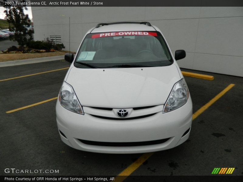 Arctic Frost Pearl White / Stone 2007 Toyota Sienna CE