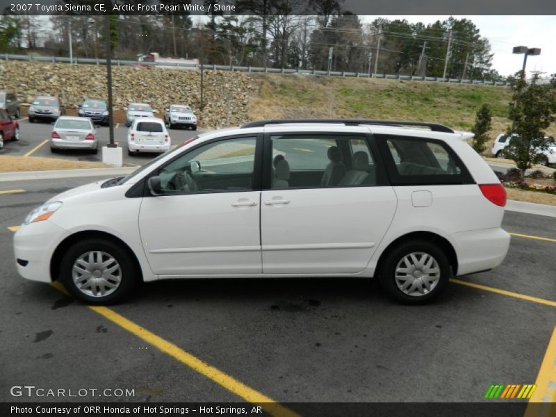 Arctic Frost Pearl White / Stone 2007 Toyota Sienna CE