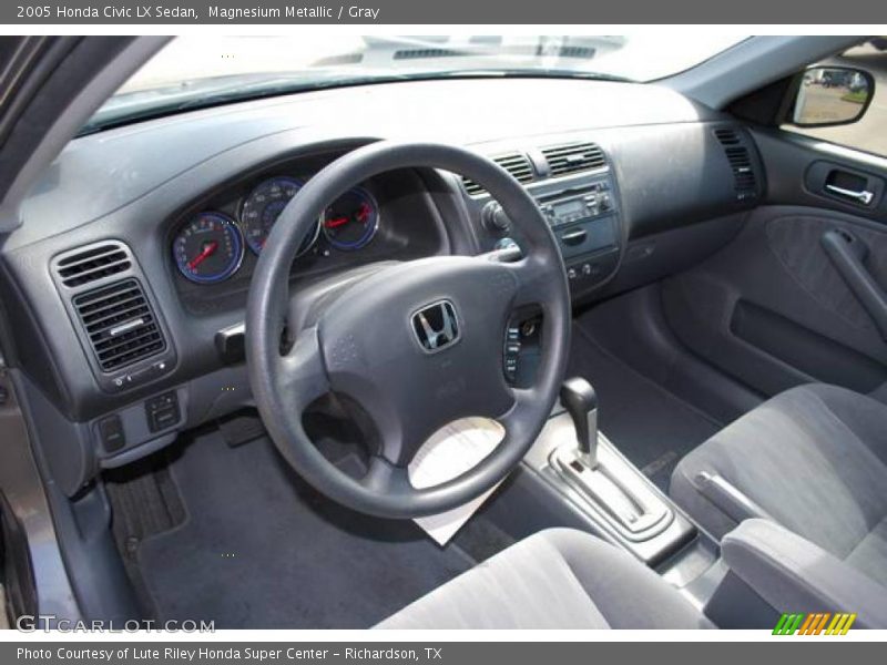 Magnesium Metallic / Gray 2005 Honda Civic LX Sedan