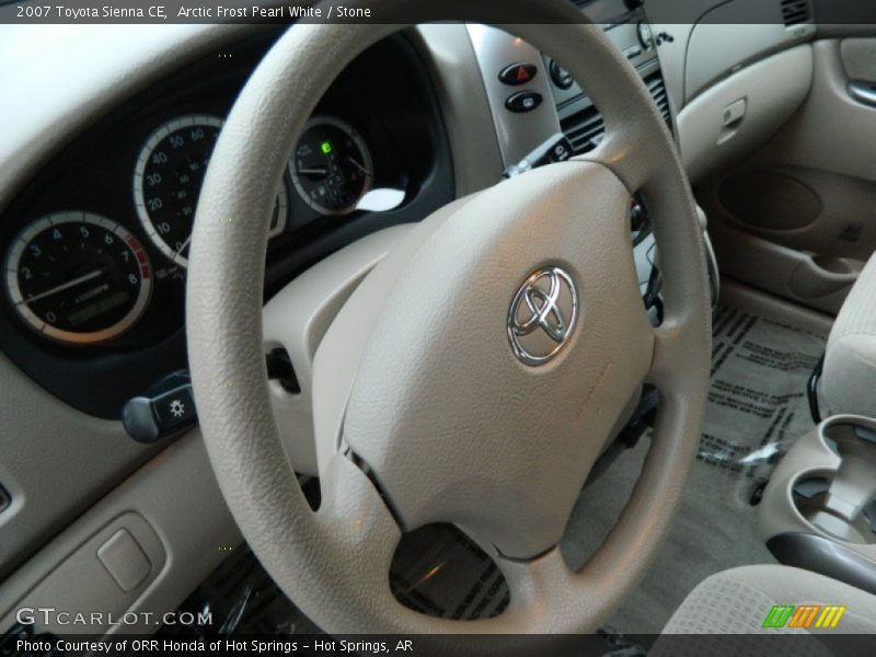 Arctic Frost Pearl White / Stone 2007 Toyota Sienna CE