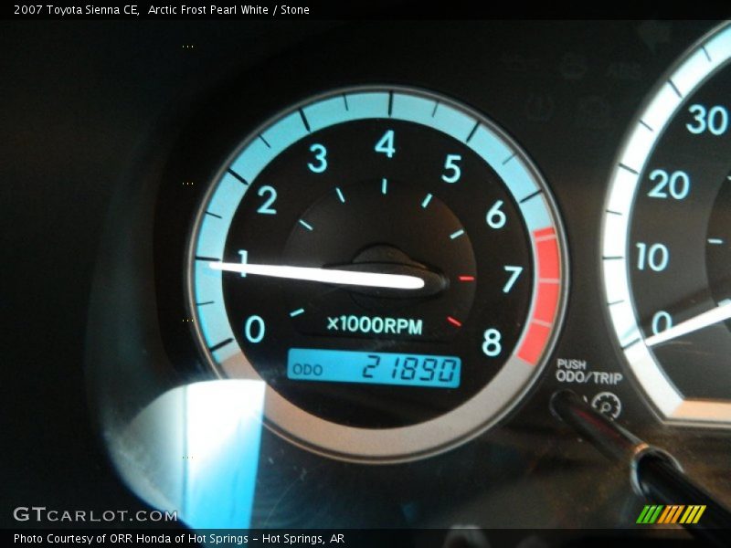 Arctic Frost Pearl White / Stone 2007 Toyota Sienna CE