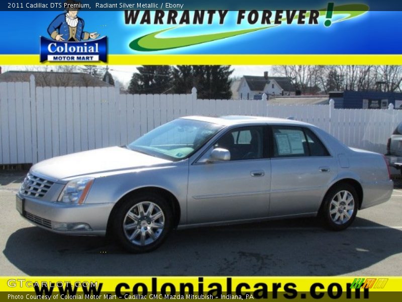 Radiant Silver Metallic / Ebony 2011 Cadillac DTS Premium