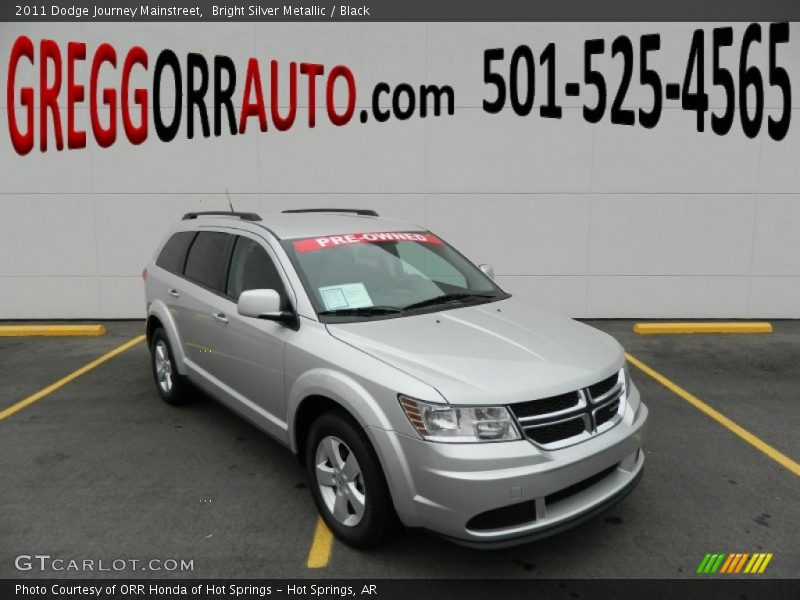 Bright Silver Metallic / Black 2011 Dodge Journey Mainstreet