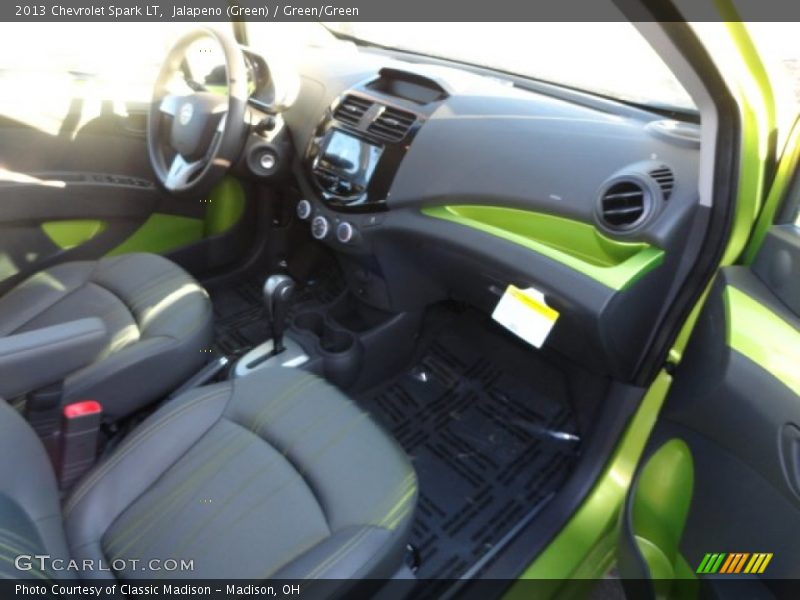 Jalapeno (Green) / Green/Green 2013 Chevrolet Spark LT