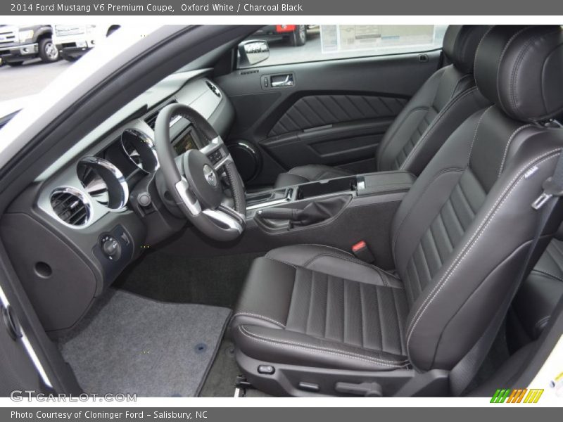  2014 Mustang V6 Premium Coupe Charcoal Black Interior