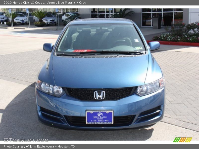 Atomic Blue Metallic / Gray 2010 Honda Civic LX Coupe