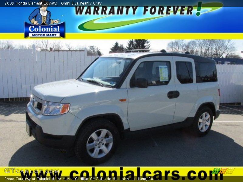 Omni Blue Pearl / Gray 2009 Honda Element EX AWD