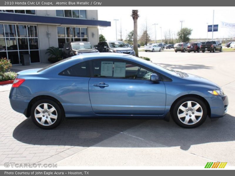 Atomic Blue Metallic / Gray 2010 Honda Civic LX Coupe