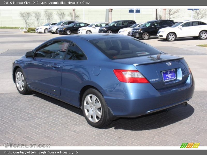 Atomic Blue Metallic / Gray 2010 Honda Civic LX Coupe