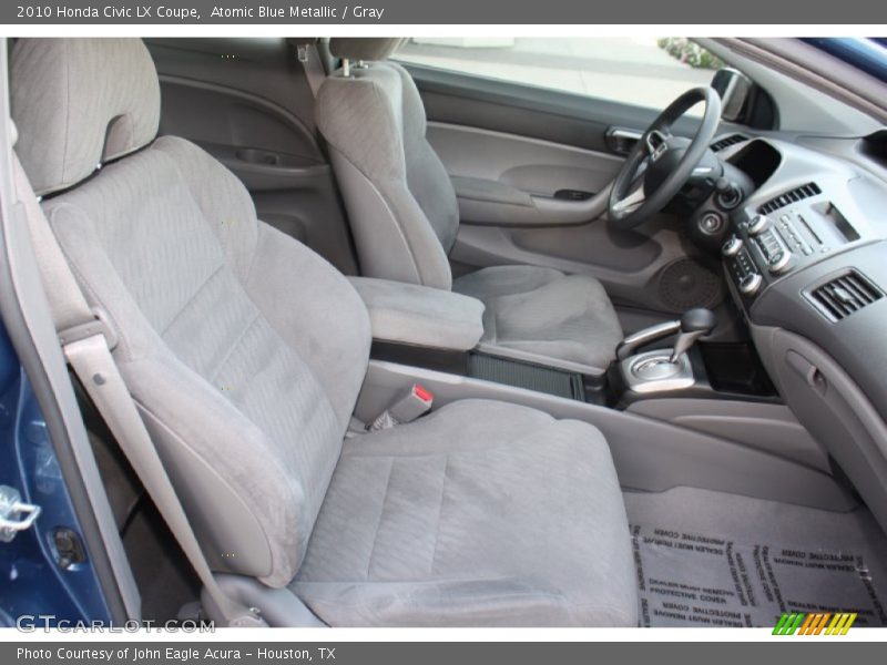 Atomic Blue Metallic / Gray 2010 Honda Civic LX Coupe