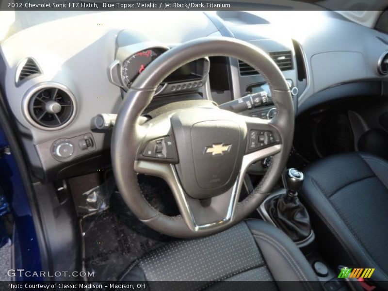 Blue Topaz Metallic / Jet Black/Dark Titanium 2012 Chevrolet Sonic LTZ Hatch