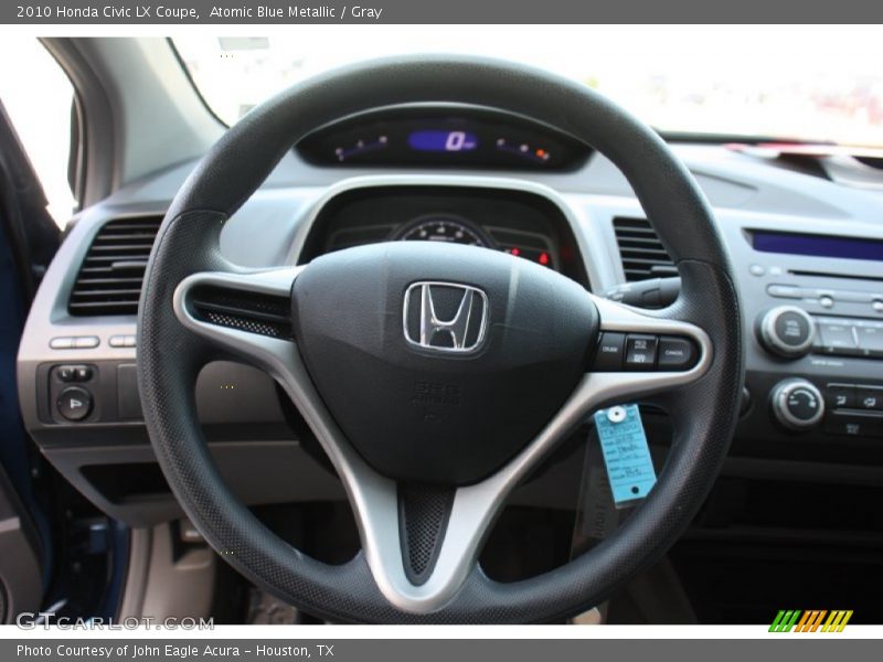 Atomic Blue Metallic / Gray 2010 Honda Civic LX Coupe