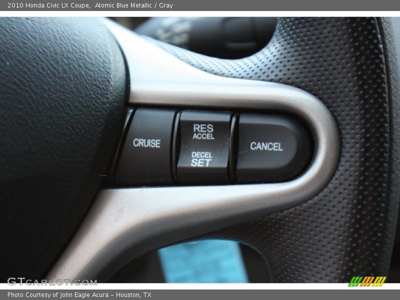 Atomic Blue Metallic / Gray 2010 Honda Civic LX Coupe