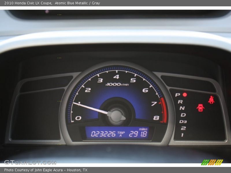 Atomic Blue Metallic / Gray 2010 Honda Civic LX Coupe