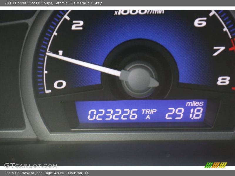 Atomic Blue Metallic / Gray 2010 Honda Civic LX Coupe