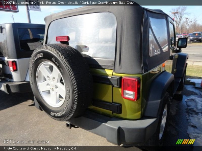 Rescue Green Metallic / Dark Slate Gray/Medium Slate Gray 2007 Jeep Wrangler X 4x4