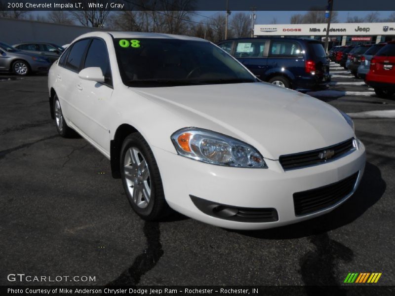 White / Gray 2008 Chevrolet Impala LT