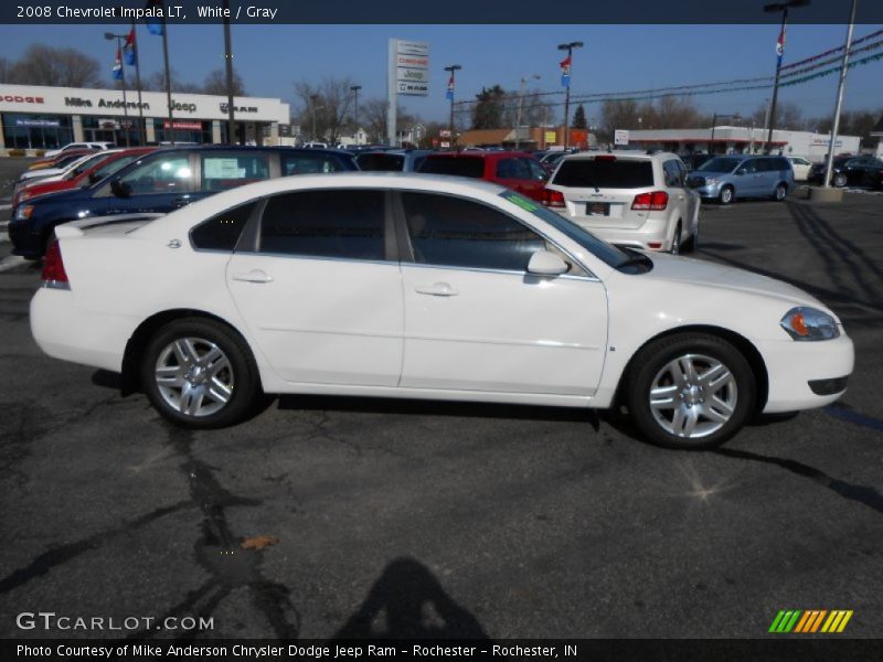 White / Gray 2008 Chevrolet Impala LT