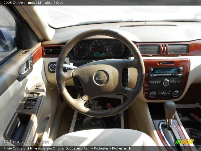 White / Gray 2008 Chevrolet Impala LT