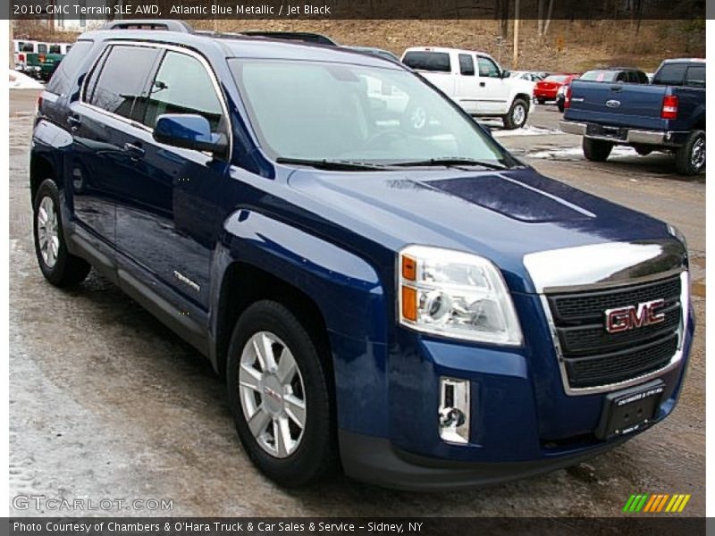 Atlantic Blue Metallic / Jet Black 2010 GMC Terrain SLE AWD