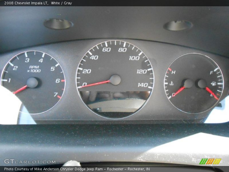White / Gray 2008 Chevrolet Impala LT