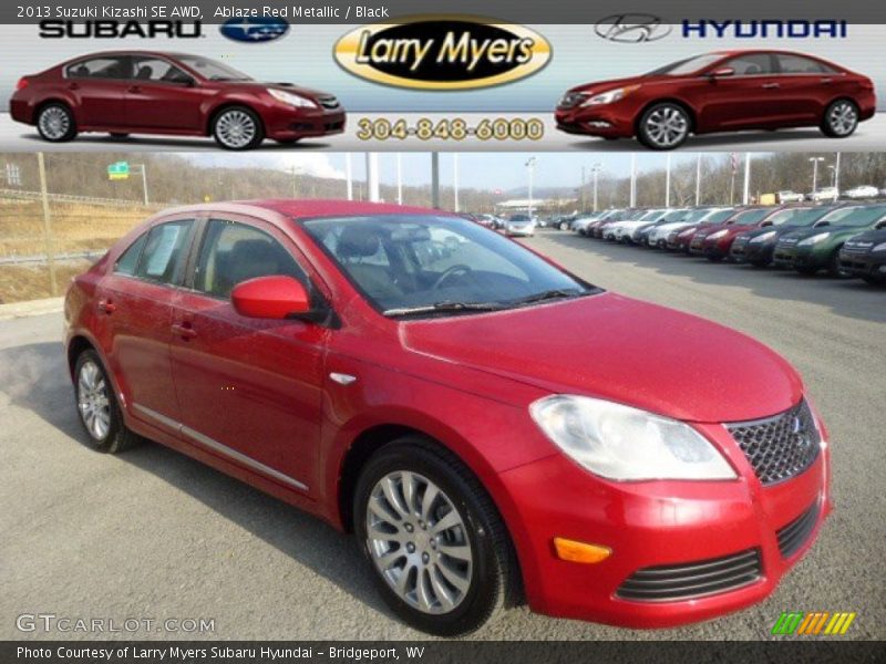 Ablaze Red Metallic / Black 2013 Suzuki Kizashi SE AWD