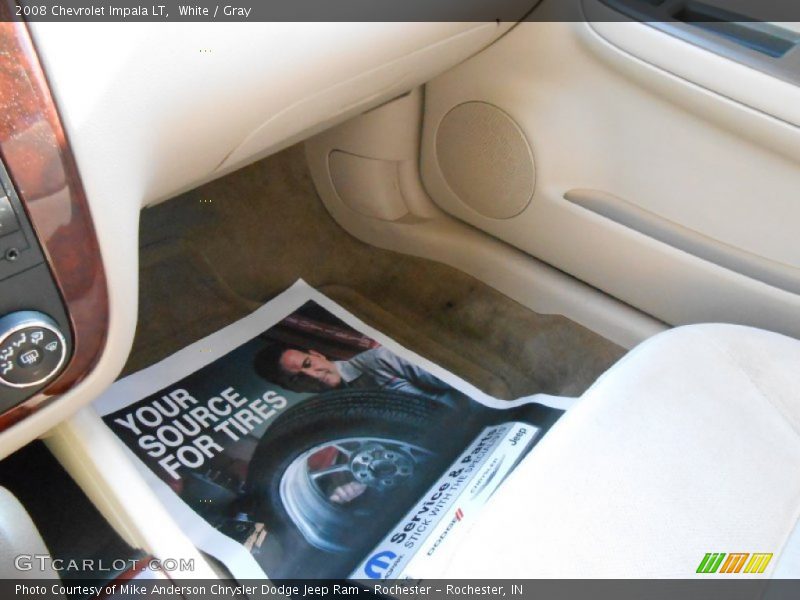 White / Gray 2008 Chevrolet Impala LT