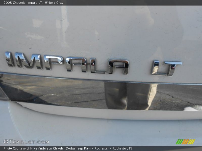 White / Gray 2008 Chevrolet Impala LT