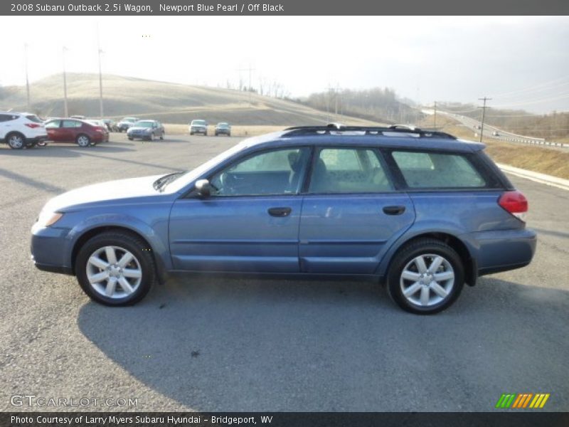 Newport Blue Pearl / Off Black 2008 Subaru Outback 2.5i Wagon