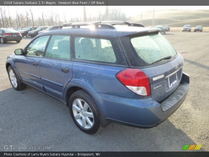 Newport Blue Pearl / Off Black 2008 Subaru Outback 2.5i Wagon