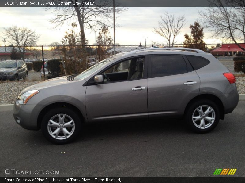 Gotham Gray / Gray 2010 Nissan Rogue SL AWD