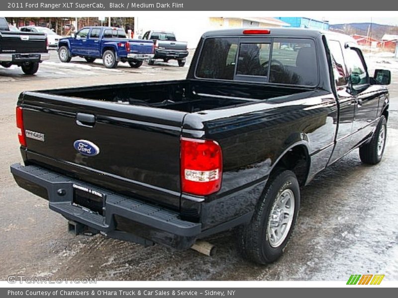 Black / Medium Dark Flint 2011 Ford Ranger XLT SuperCab