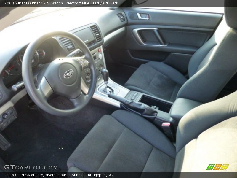 Off Black Interior - 2008 Outback 2.5i Wagon 