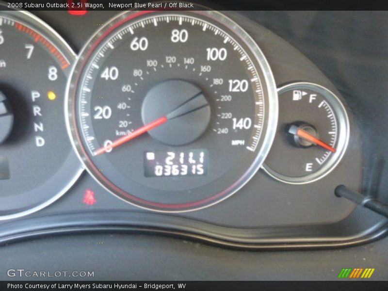 Newport Blue Pearl / Off Black 2008 Subaru Outback 2.5i Wagon