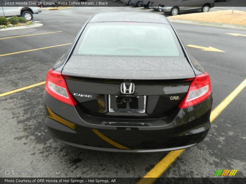 Kona Coffee Metallic / Black 2013 Honda Civic LX Coupe