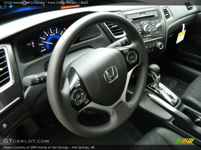 Kona Coffee Metallic / Black 2013 Honda Civic LX Coupe