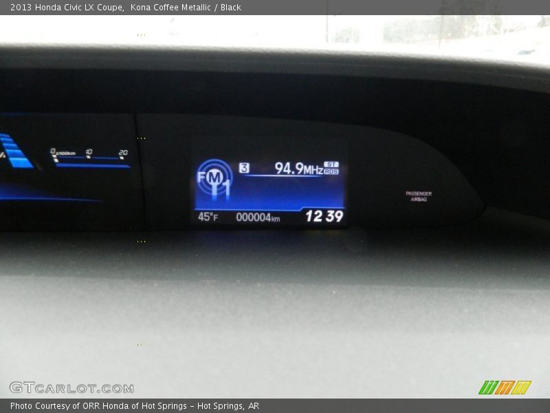 Kona Coffee Metallic / Black 2013 Honda Civic LX Coupe