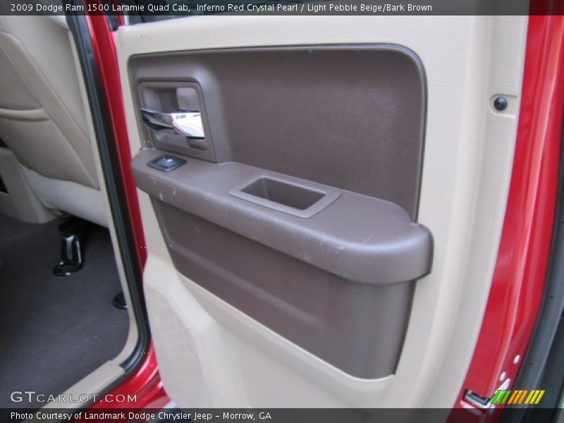 Inferno Red Crystal Pearl / Light Pebble Beige/Bark Brown 2009 Dodge Ram 1500 Laramie Quad Cab