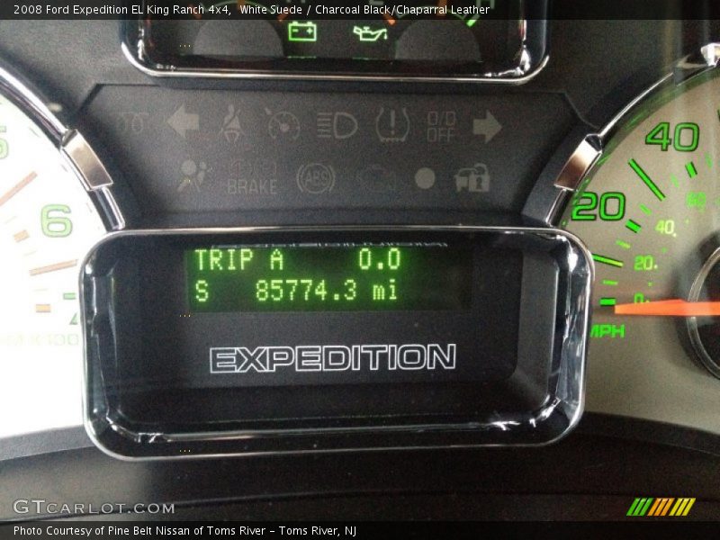 White Suede / Charcoal Black/Chaparral Leather 2008 Ford Expedition EL King Ranch 4x4