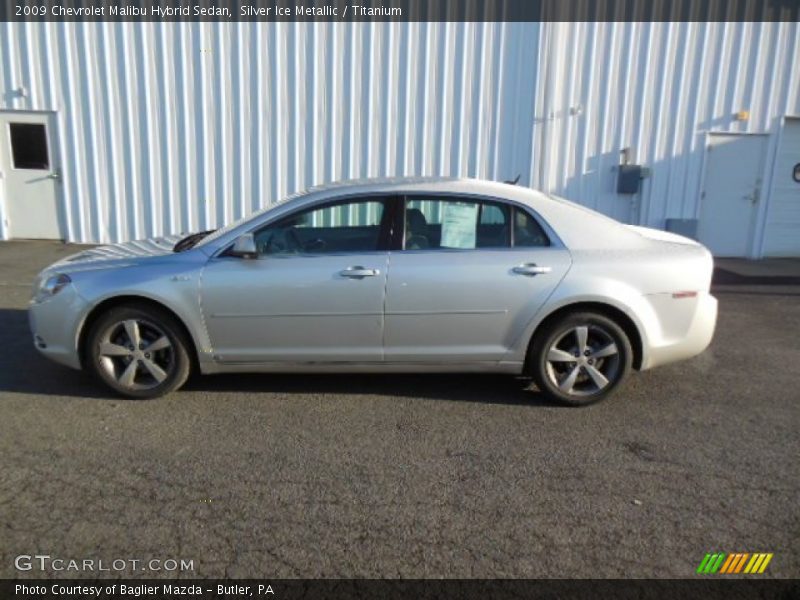 Silver Ice Metallic / Titanium 2009 Chevrolet Malibu Hybrid Sedan