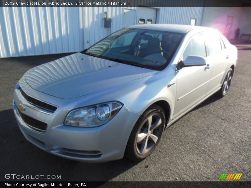 Silver Ice Metallic / Titanium 2009 Chevrolet Malibu Hybrid Sedan