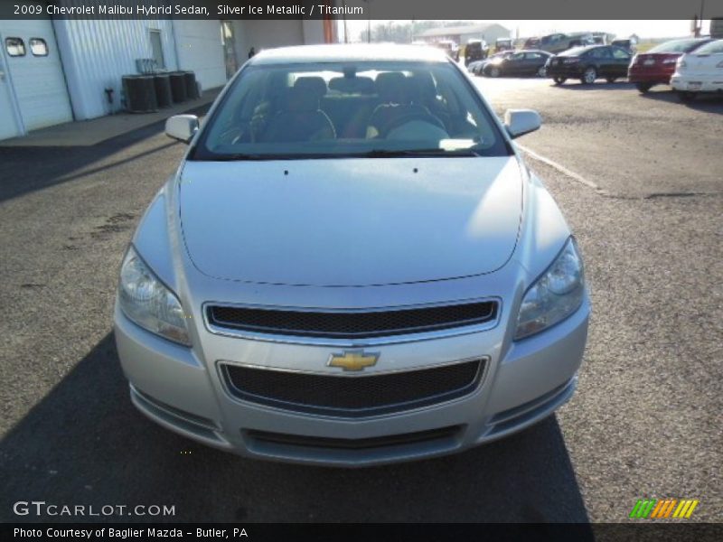 Silver Ice Metallic / Titanium 2009 Chevrolet Malibu Hybrid Sedan
