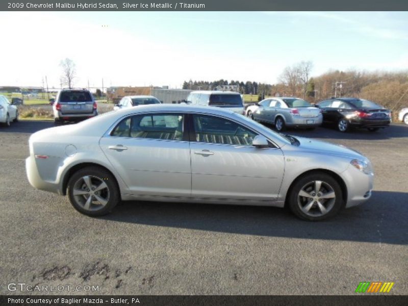 Silver Ice Metallic / Titanium 2009 Chevrolet Malibu Hybrid Sedan