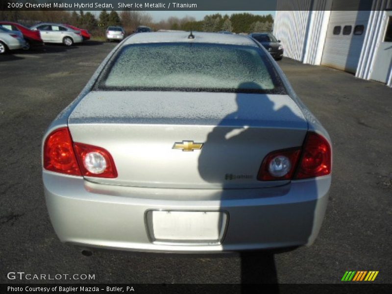 Silver Ice Metallic / Titanium 2009 Chevrolet Malibu Hybrid Sedan