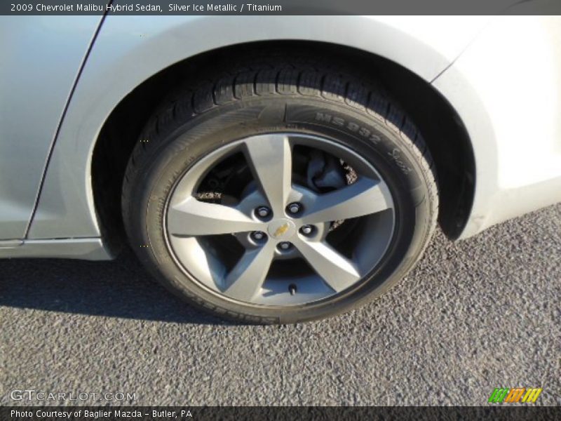 Silver Ice Metallic / Titanium 2009 Chevrolet Malibu Hybrid Sedan